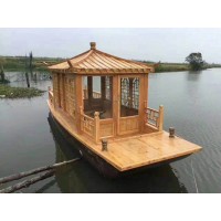 廠家定制 單亭船 漁船 大型景觀 旅游船 畫舫船 仿古木