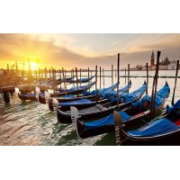 廠家定制貢多拉船木船裝飾船歐式手劃船兩頭尖木船道具船實木擺件