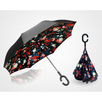 雨傘廠家免持雙層汽車反向傘 反向傘c型雨傘