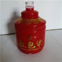 貼花玻璃瓶 高溫烤花玻璃酒瓶