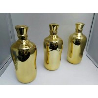 鍍光玻璃瓶 電鍍玻璃酒瓶廠家