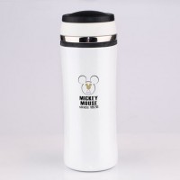 米奇經(jīng)典黑白不銹鋼小號(hào)保溫杯帶手柄