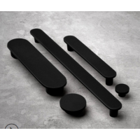 定制黑色鋁合金平面寬門把手